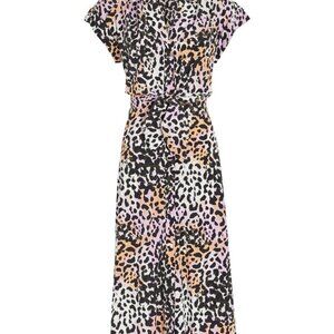Veronica Beard Amani Leopard Print Shirt Dress